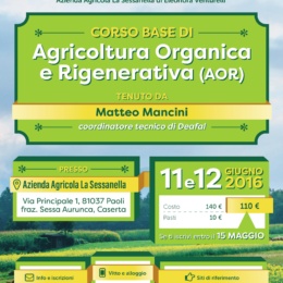 CORSO AGRICOLTURA ORGANICA E RIGENERATIVA 11-12-GIUGNO