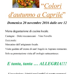 20 Novembre 2016 a Caprile i “Colori d’Autunno”