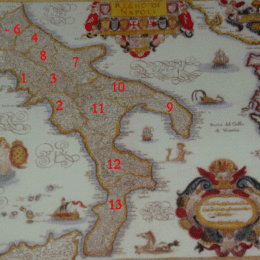 Il Regno di Napoli diviso in dodici provincie nel 1609 di Enrico Bacco
