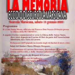 Commemorazione a Scurcola Marsicana, 18 gennaio 2020