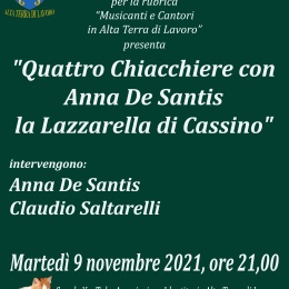 “Quattro chiacchiere con Anna De Santis la Lazzarella di Cassino”