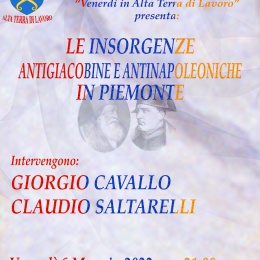 Le Insorgenze antigiacobine e antinapoleoniche in Piemonte ne parliamo con Giorgio Cavallo
