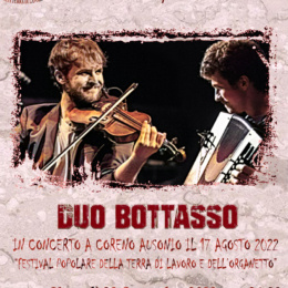 Il duo “Bottasso” in concerto a Coreno Ausonio per “FESTIVAL POPOLARE DELLA TERRA DI LAVORO E DELL’ORGANETTO”