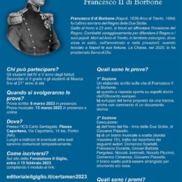 DUE SICILIE: II EDIZIONE DEL CERTAMEN HISTORICUM FRANCESCO II DI BORBONE