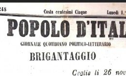 IL POPOLO D’ITALIA – BRIGANTAGGIO
