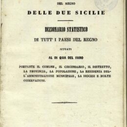 TOPOGRAFIA DEL REGNO DELLE DUE SICILIE-NAPOLI 1844